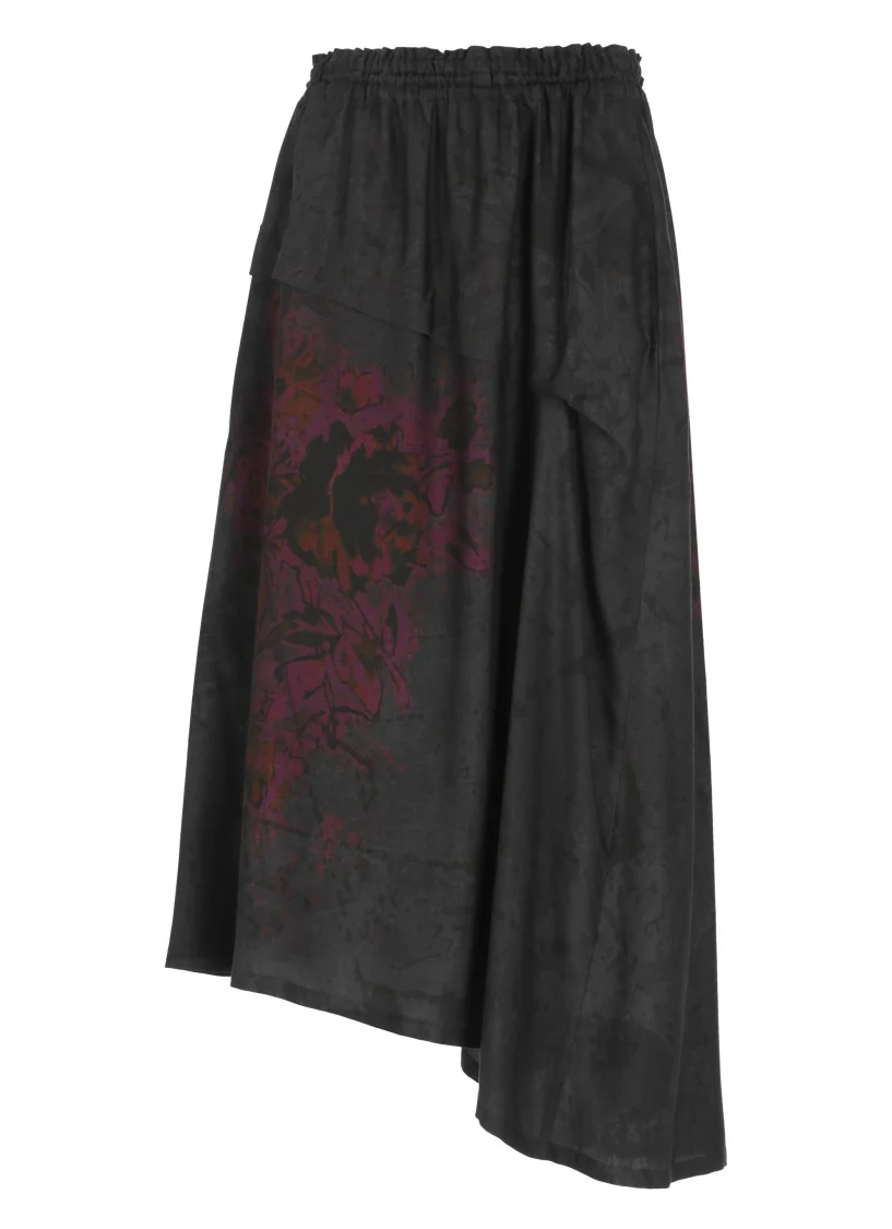 Black Skirt With Print