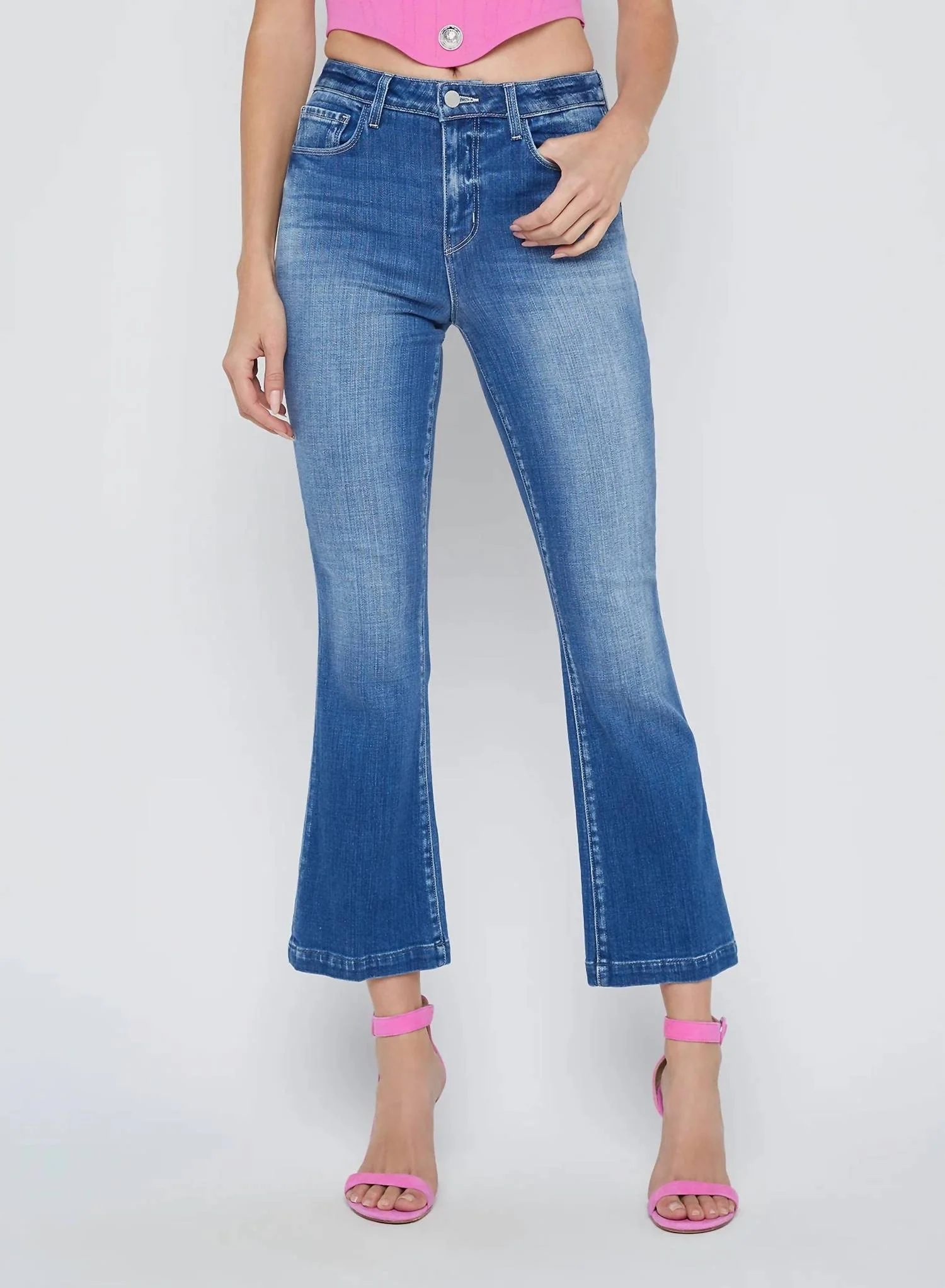 Ali H/r Slim Flare Jeans In Palermo