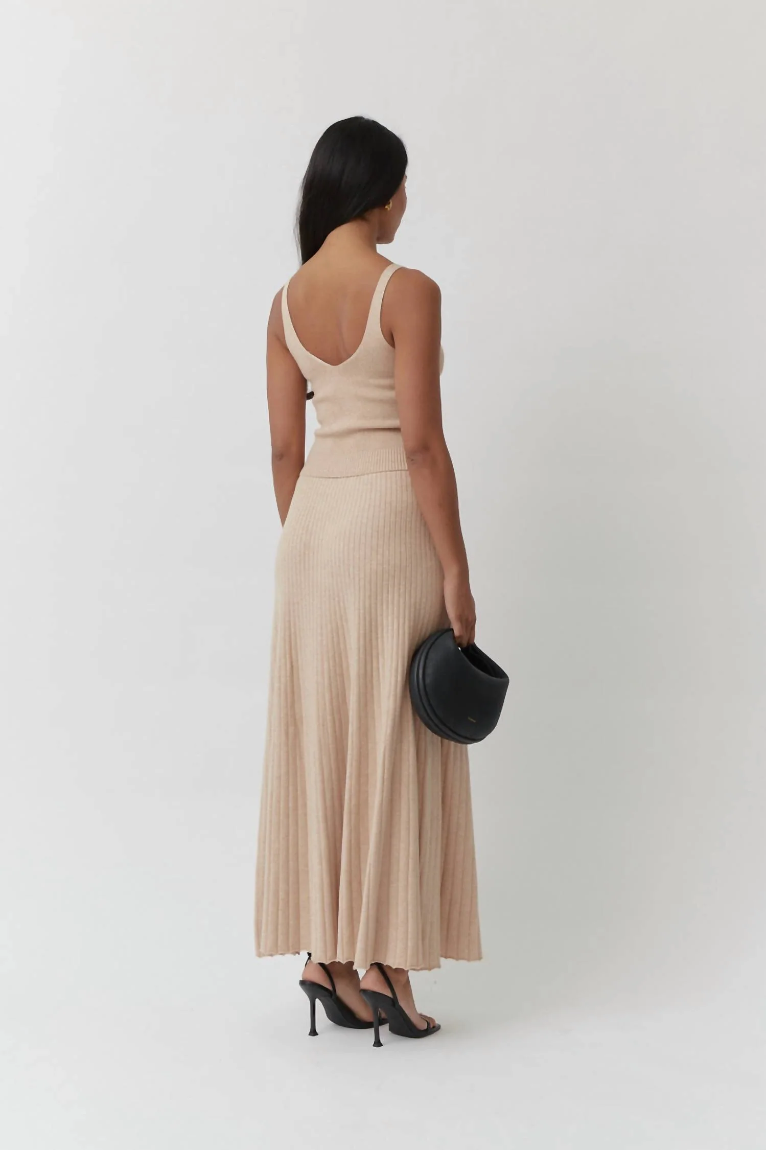 Palmer Knit Skirt In Beige