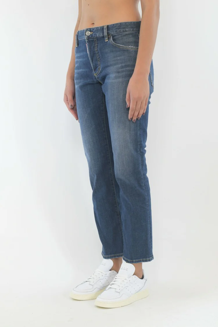 Blue Denim Boyfriend Jeans