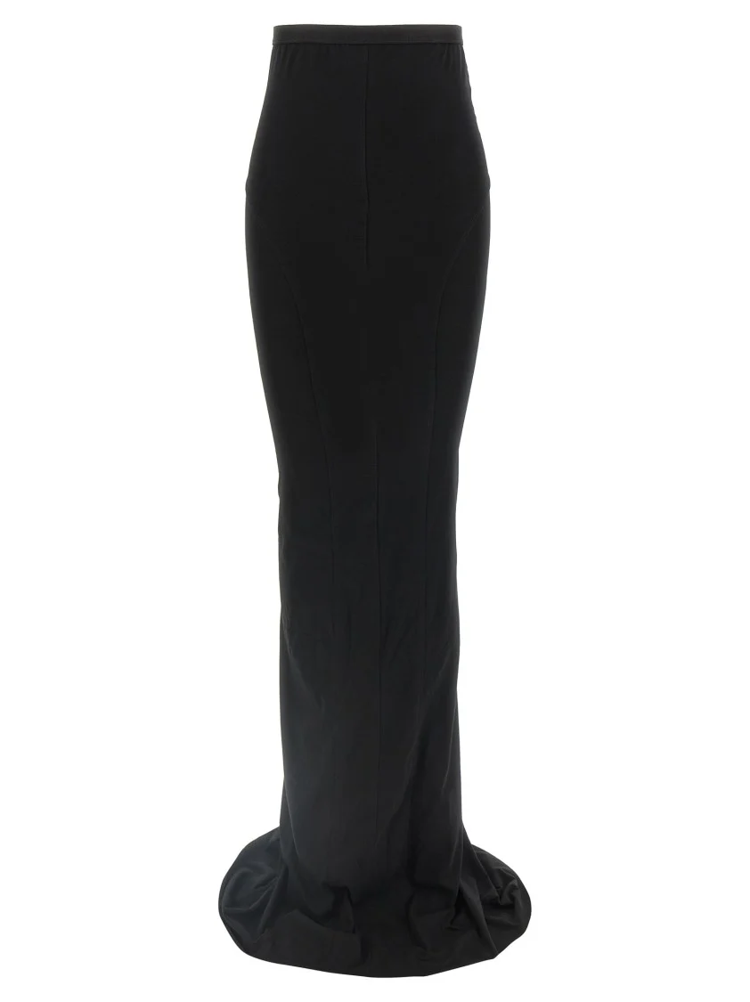 Long Semi-Transparent Jersey Skirt