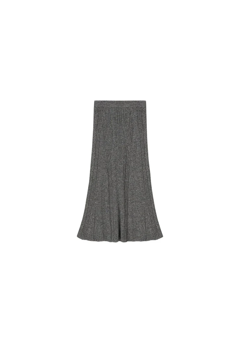 Mossy - Sparkly Ribbed Midi Skirt