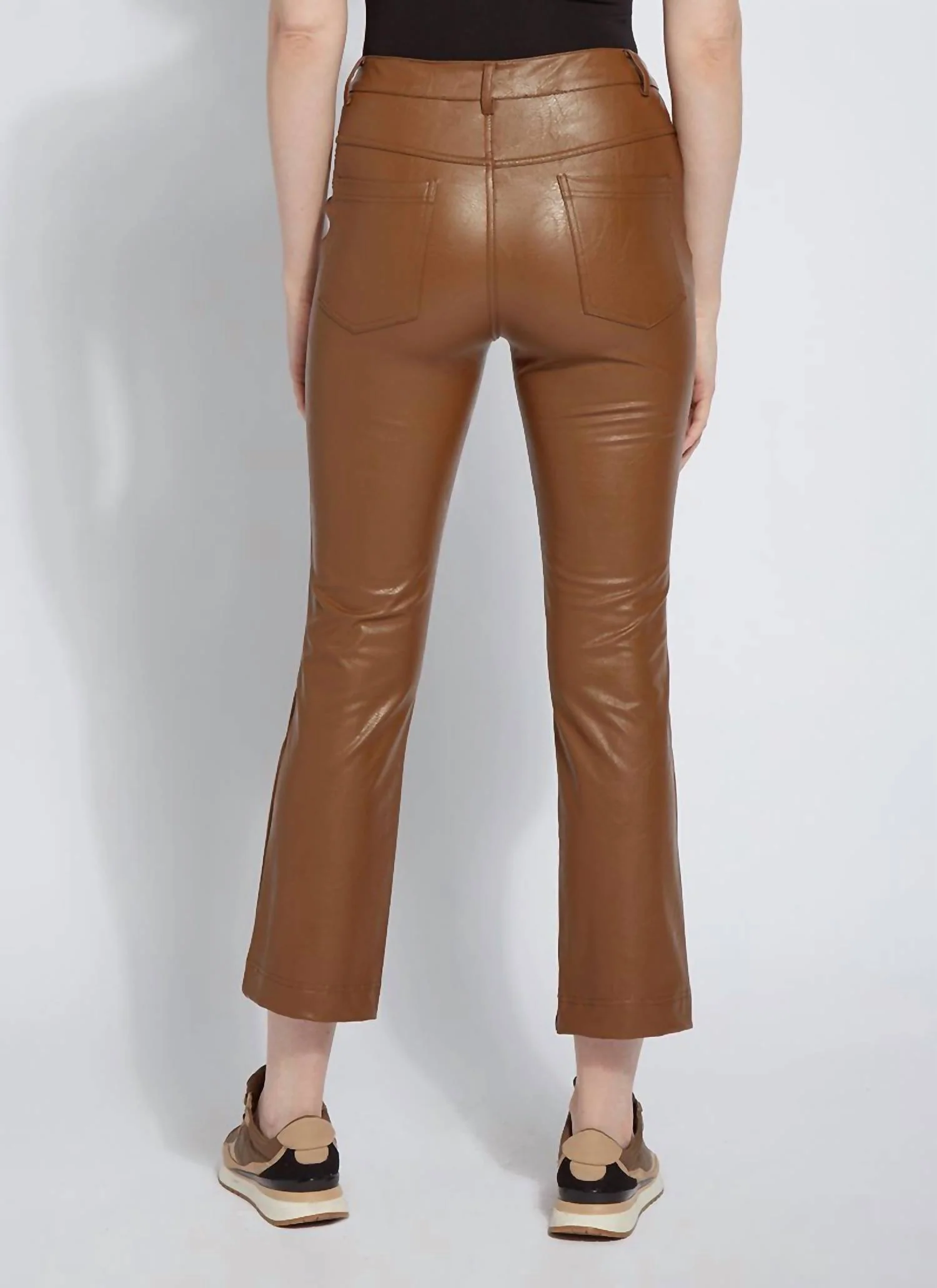 Earthen Leather Pant In Dark Camel