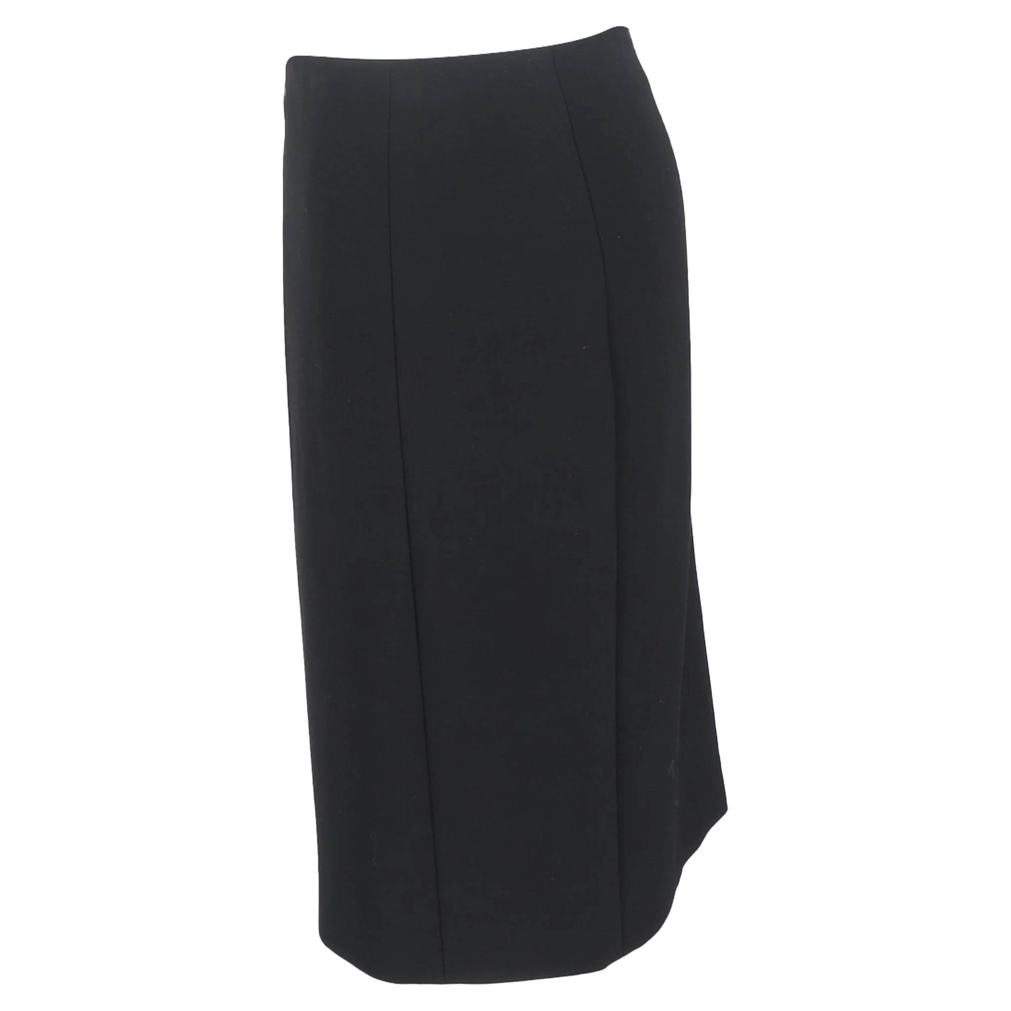 Boss by Hugo Boss Panelled Knee-Length Pencil Skirt in Black Wool