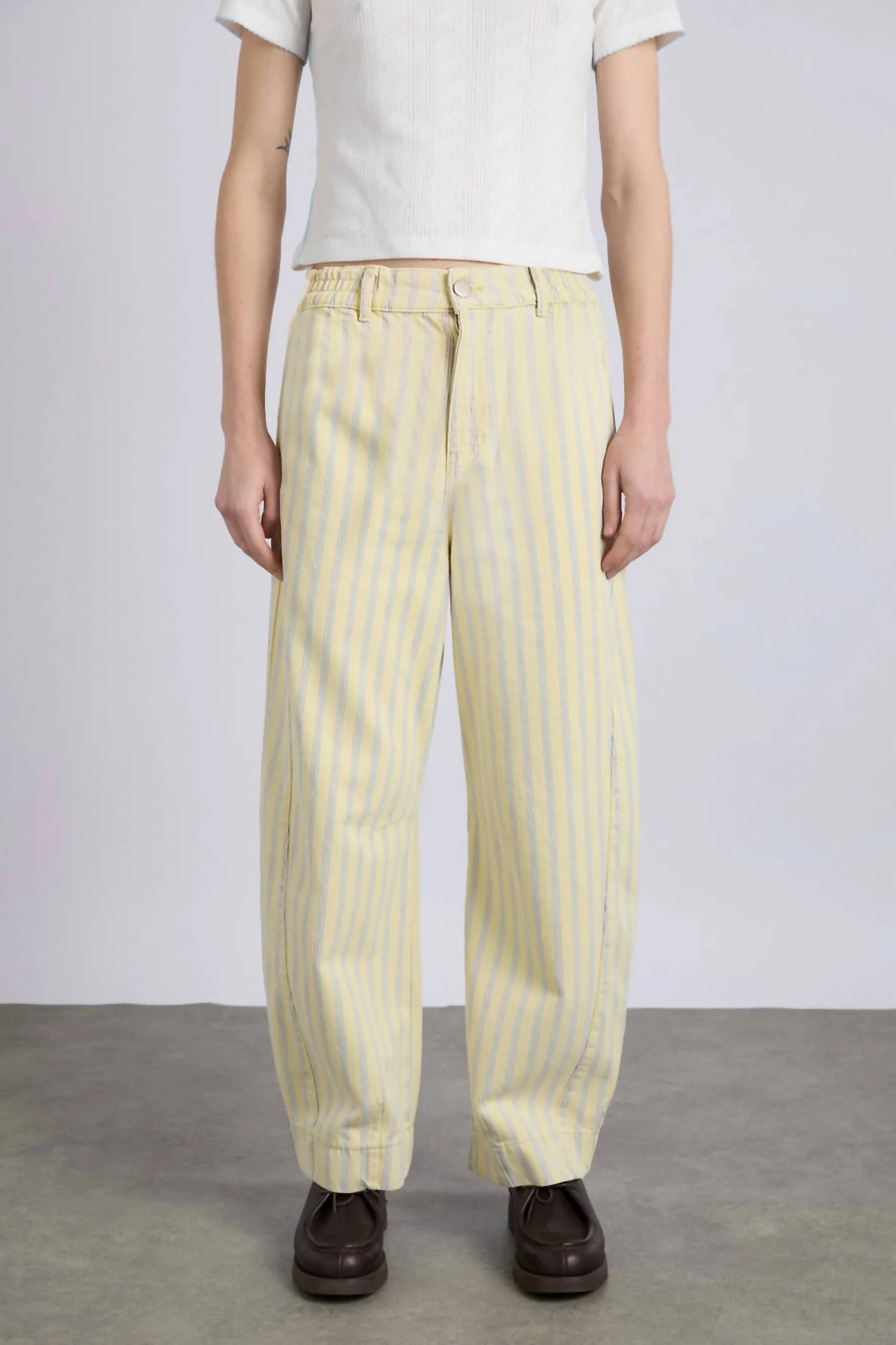 Felix Jeans In Butter Business Stripe