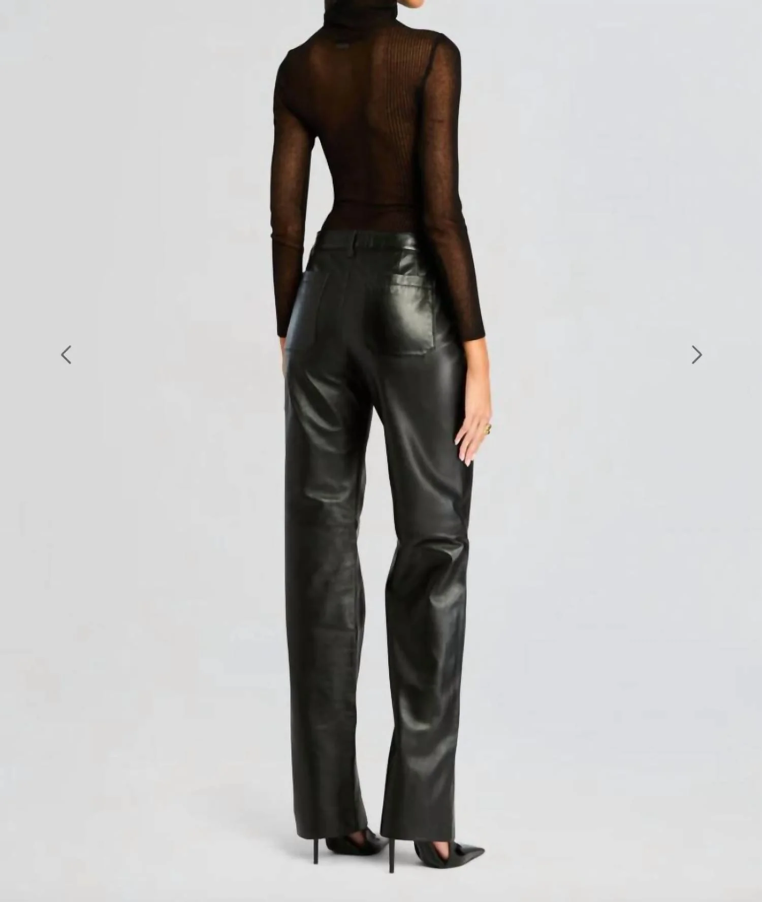 Adelina Leather Pant In Black