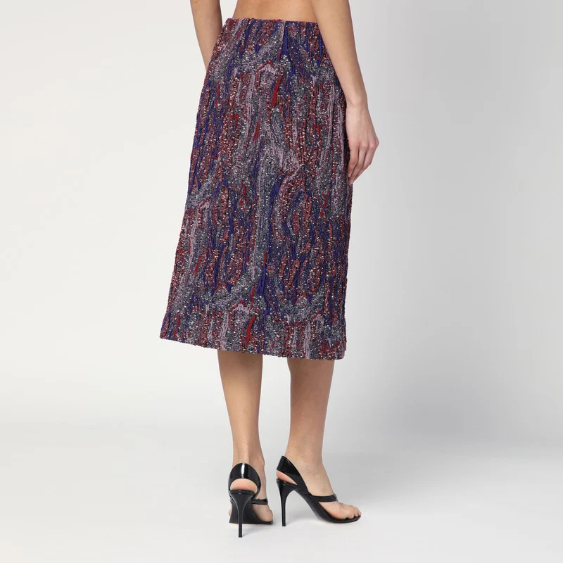 Dries Van Noten Women's Skirt In Jacquard Cotton-Blend Viscose