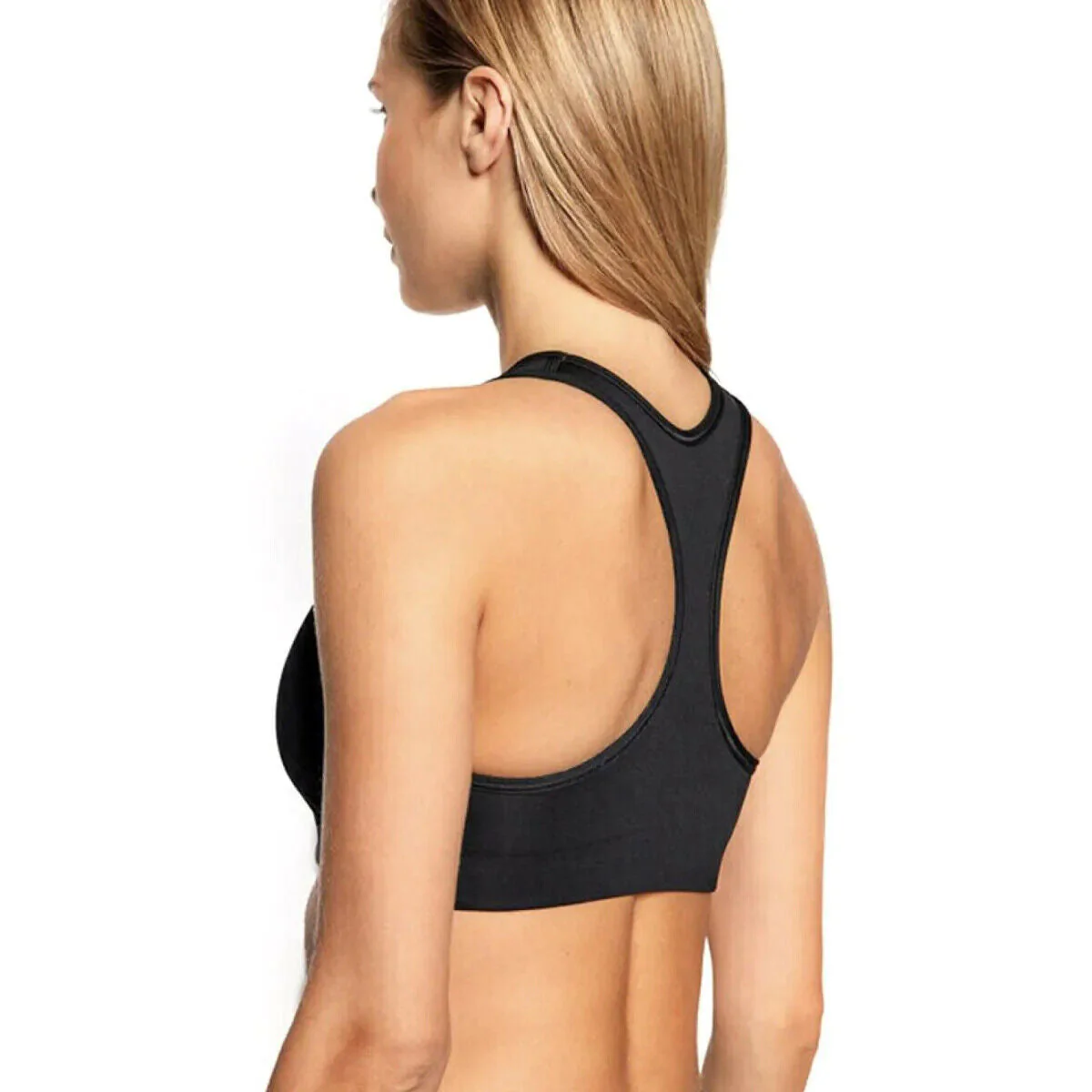 Nike Dri-Fit Swoosh DM0579-010 Sports Bra Women's XS Black Medium-Support APP612