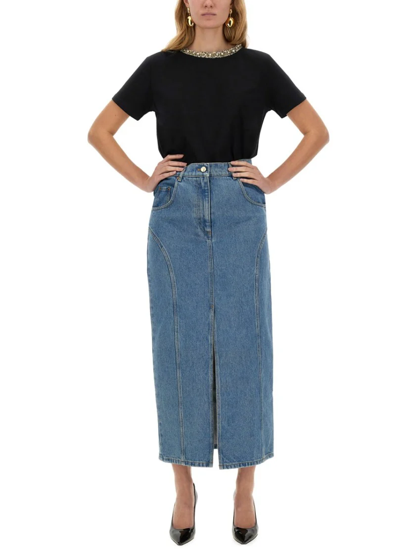 Long Denim Skirt