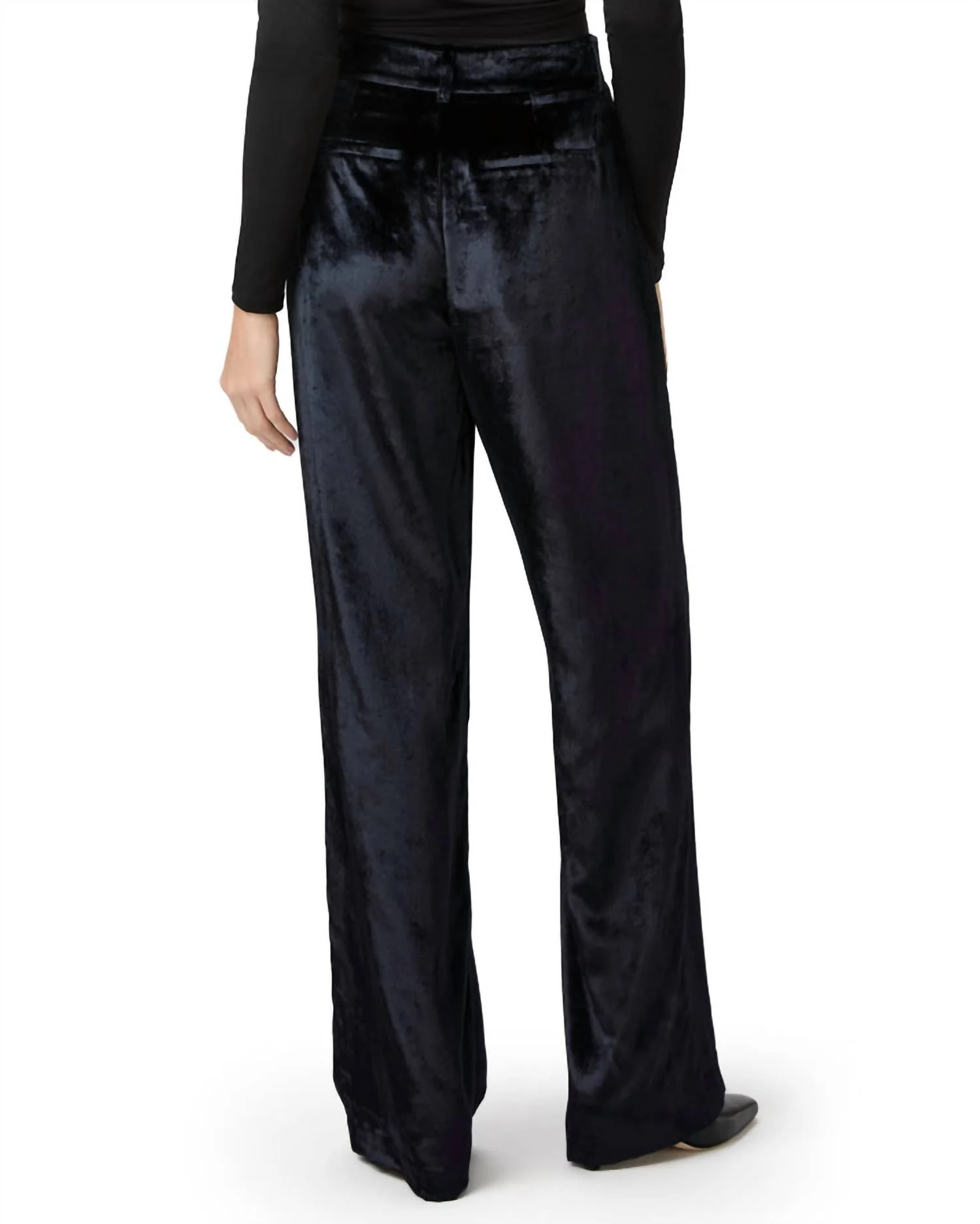 Chateau Velvet Wide Leg Pant In Midnight