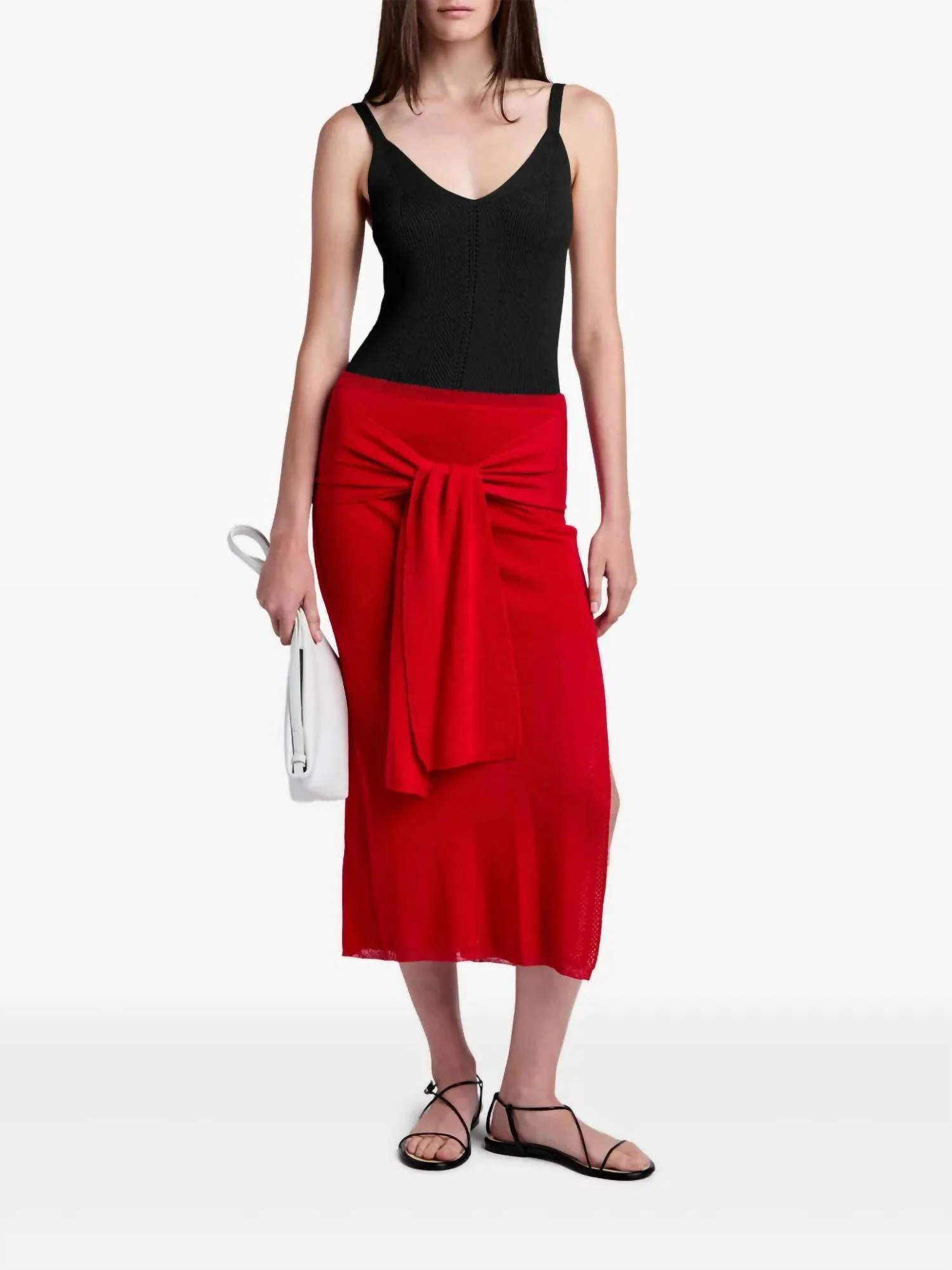 Phelan Knit Skirt In Dark Poppy