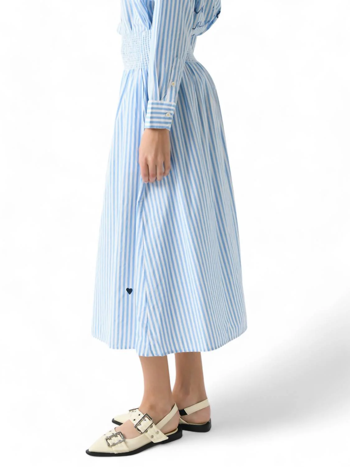 Martin Cabana Stripe Skirt In Blue Sky