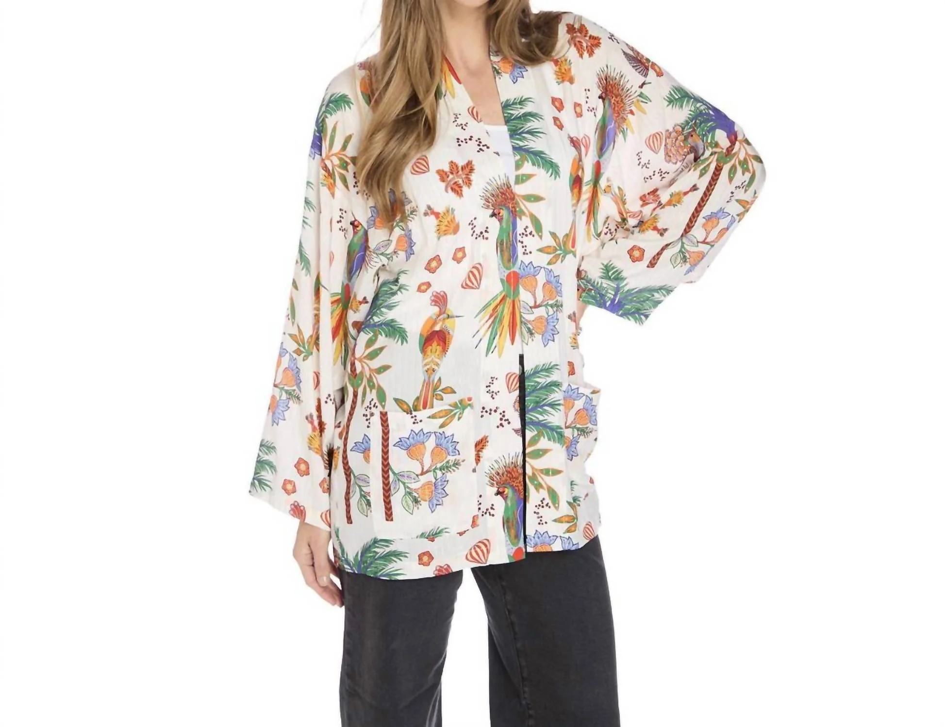 Bird Of Paradise Tropical Kimomo In Pink