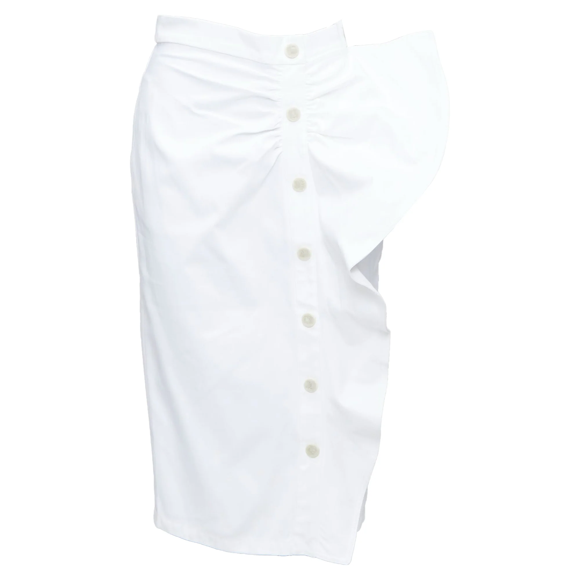 Max Mara sfilata cotton asymmetric ruffles button skirt