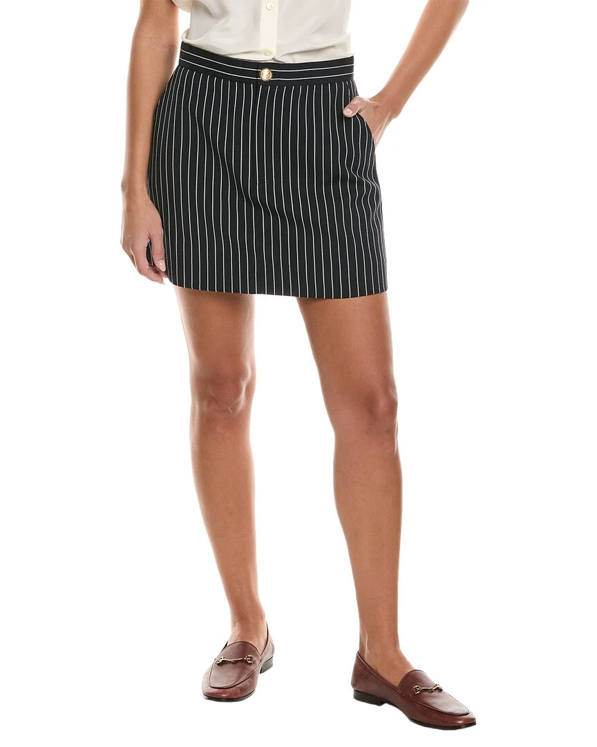 FRAME Denim Tailored Wool-Blend Mini Skirt