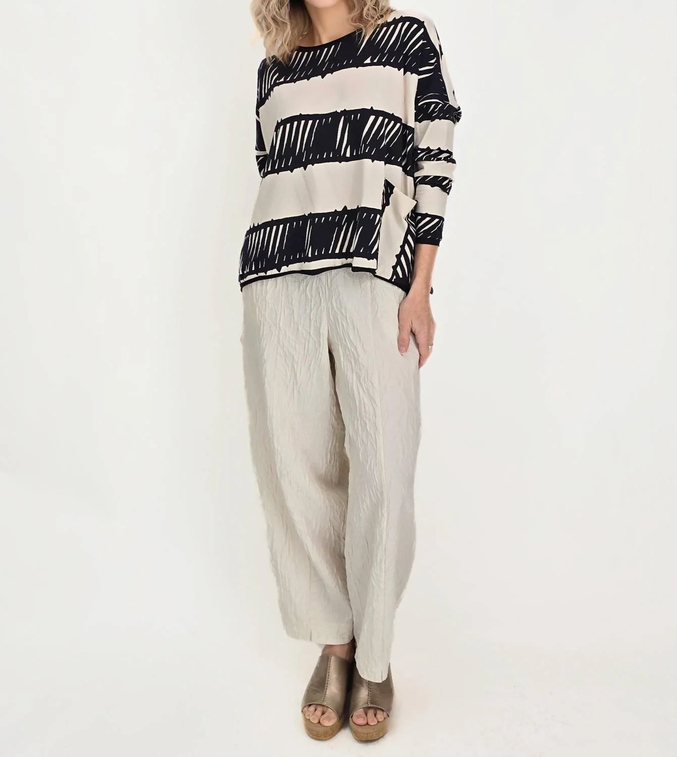 Doodle Wide-Leg Pants In Off-White