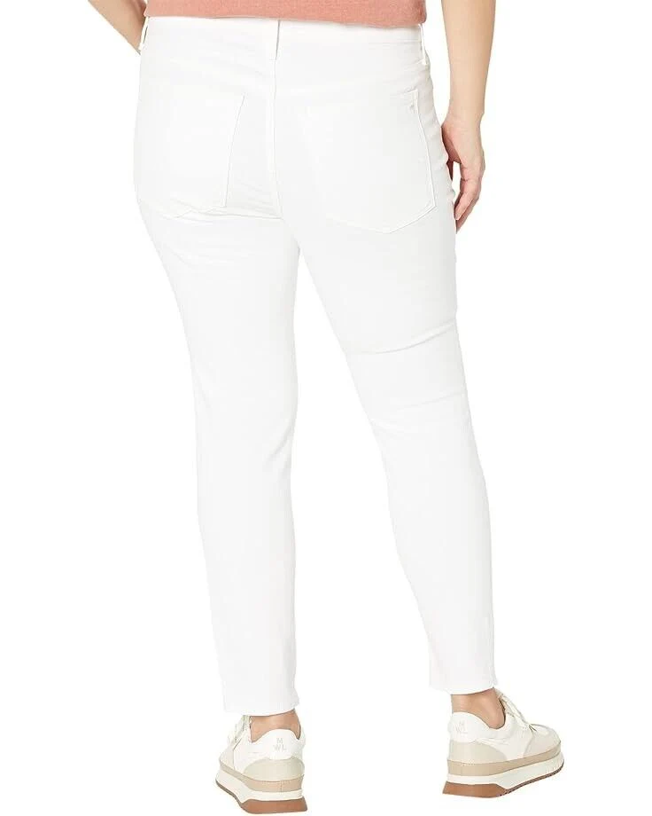 Madewell Plus 9 Jeans Women's 14 White Stretch Skinny 9 Mid-Rise Cropped JDM108