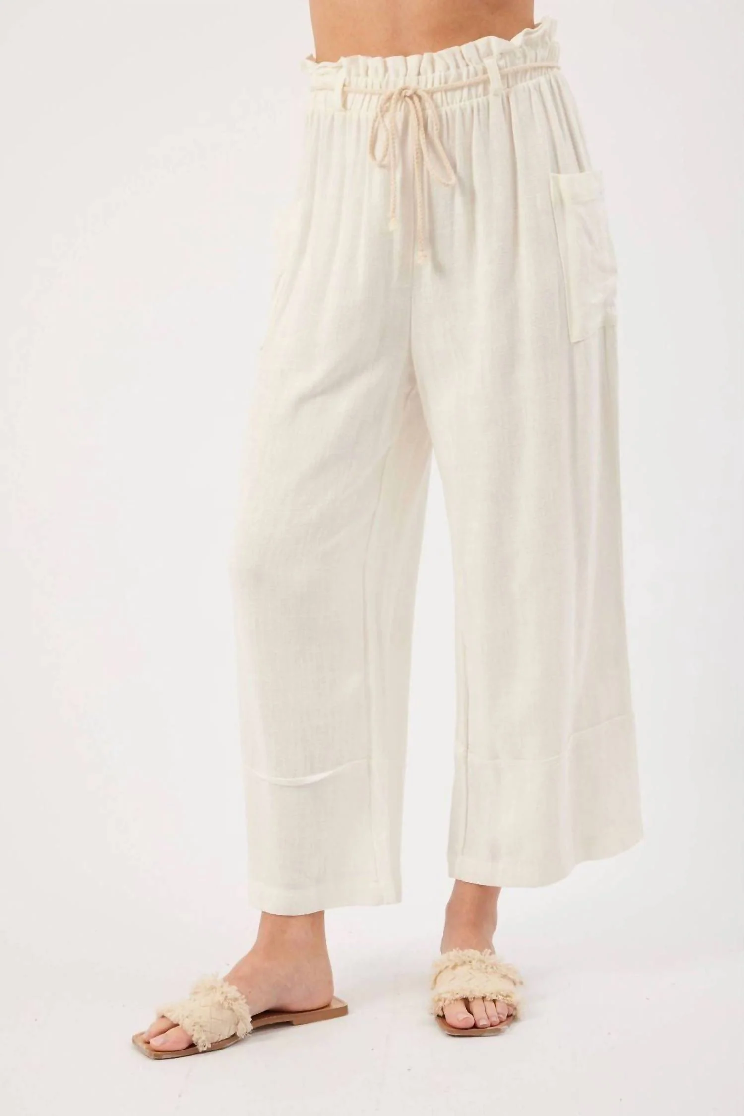 Cora Linen Pant In Cream