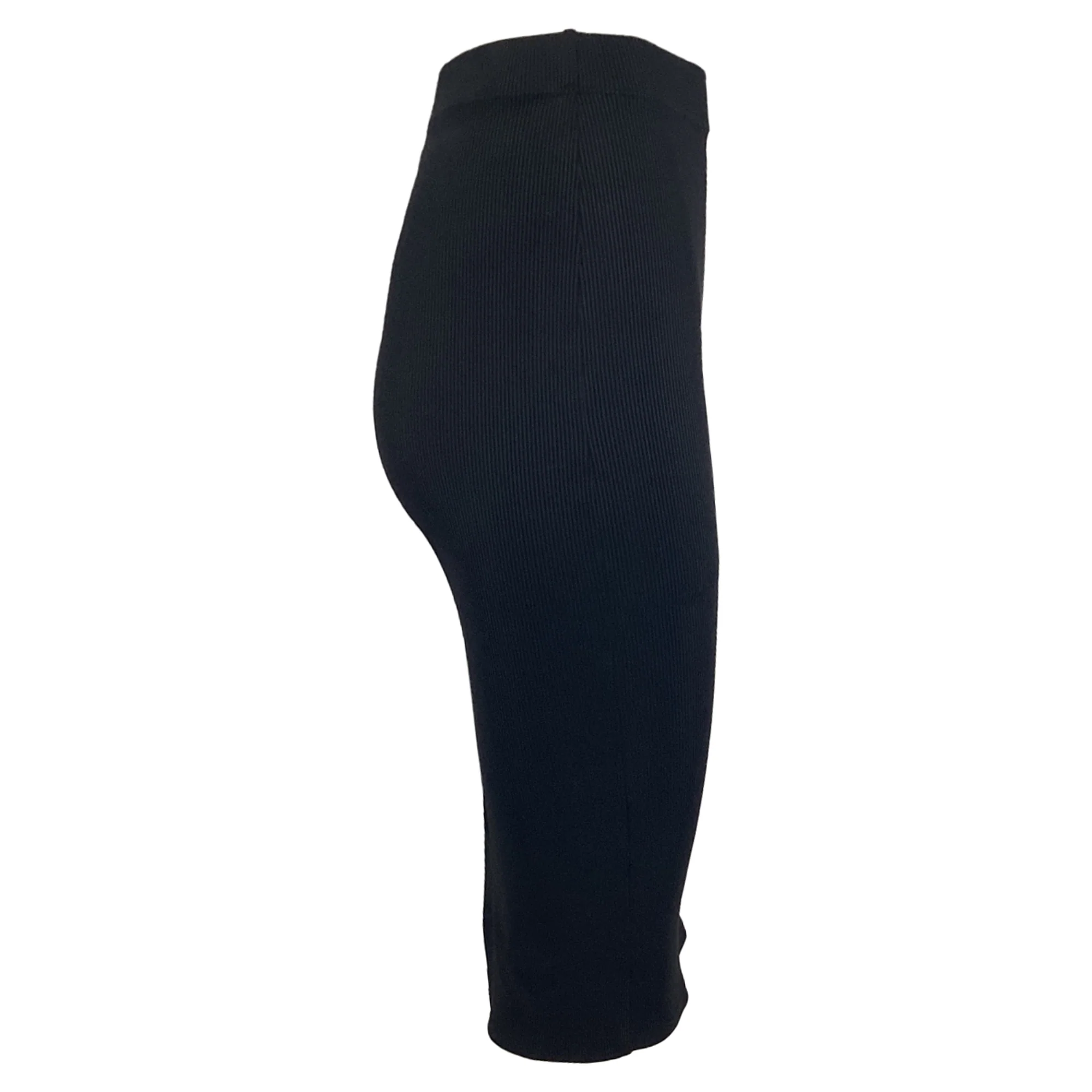 Anine Bing Fitted Knee Length Skirt in Black Nylon