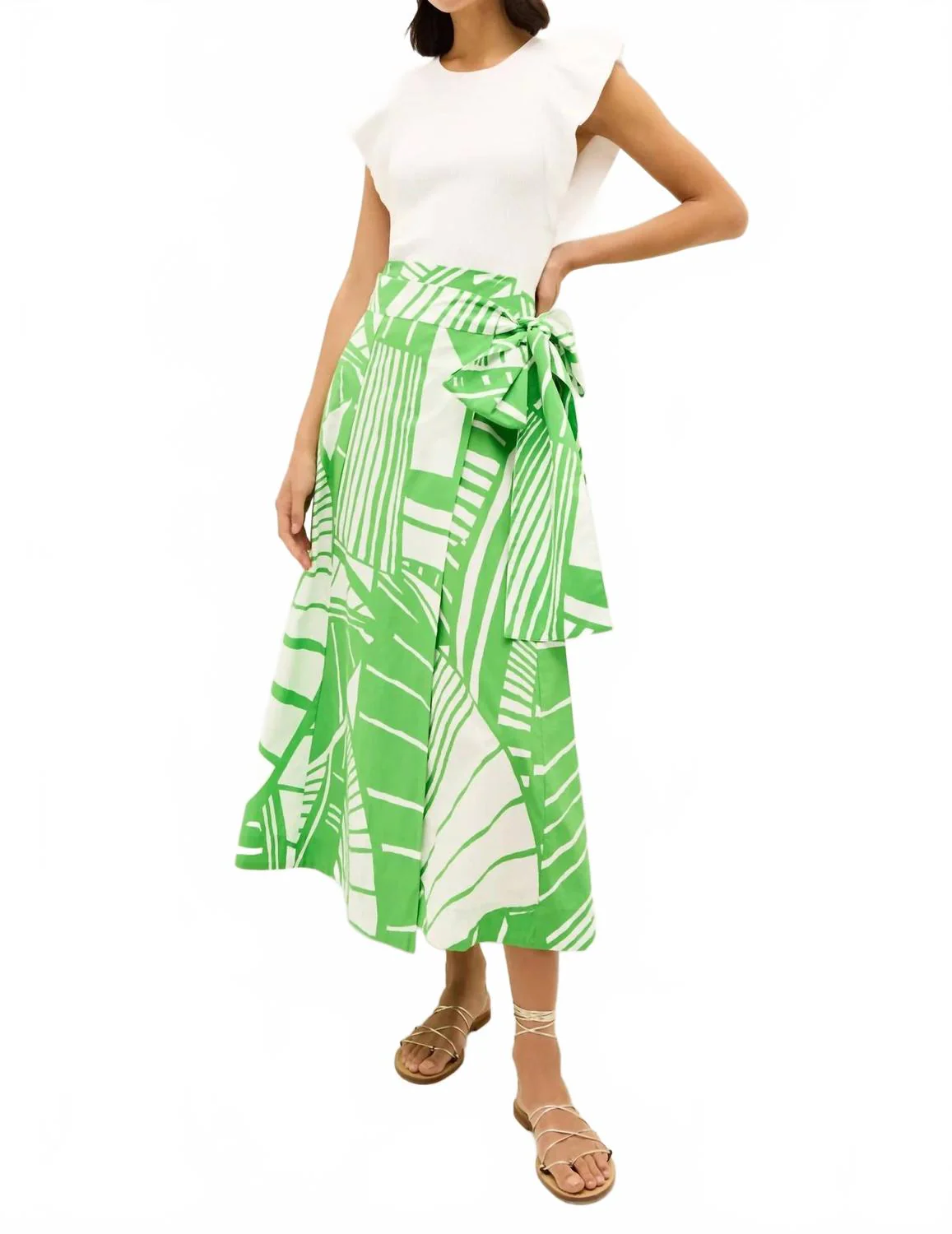 Estine Wrap Skirt In Verdant