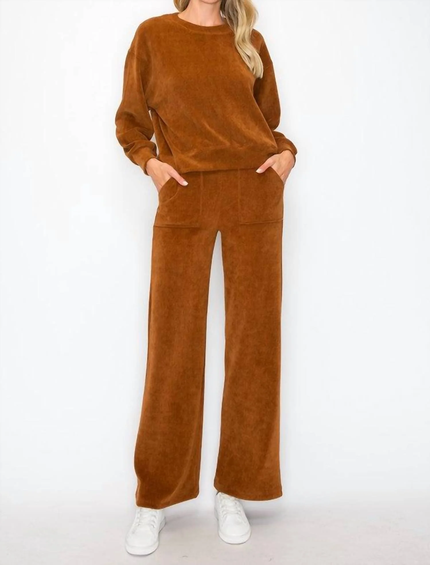 Lounging Around Corduroy Set In Cooper