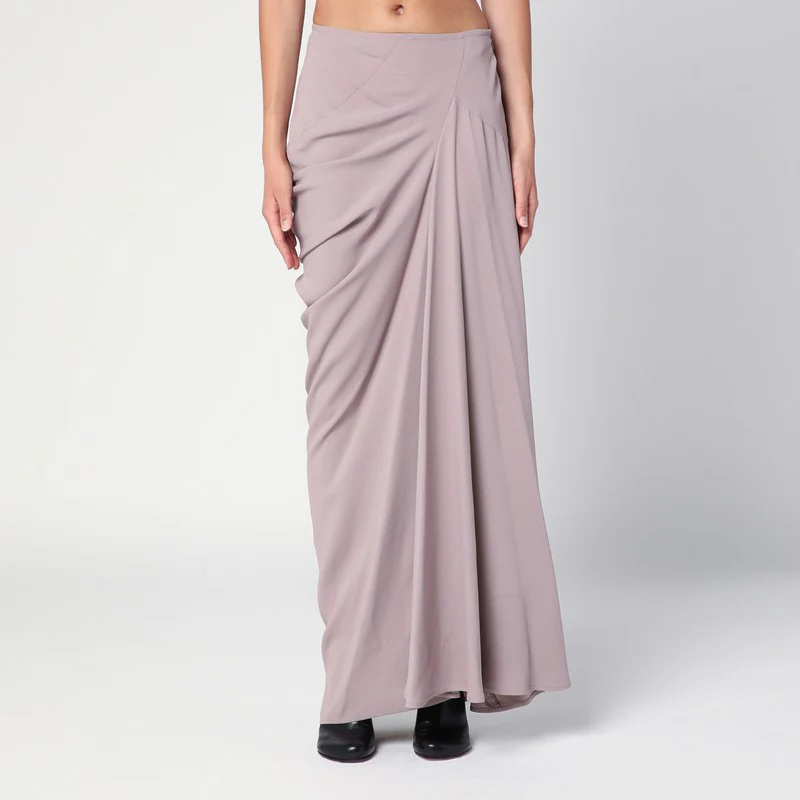 Dries Van Noten Women's pink Long Draped Skirt