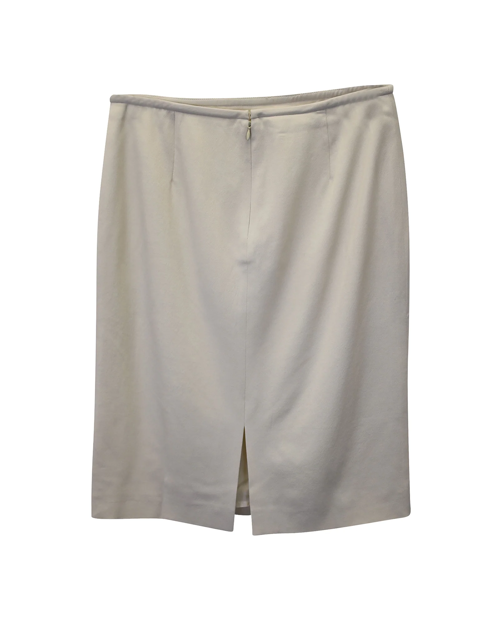 Armani Collezioni Wool Skirt in Beige Virgin Wool