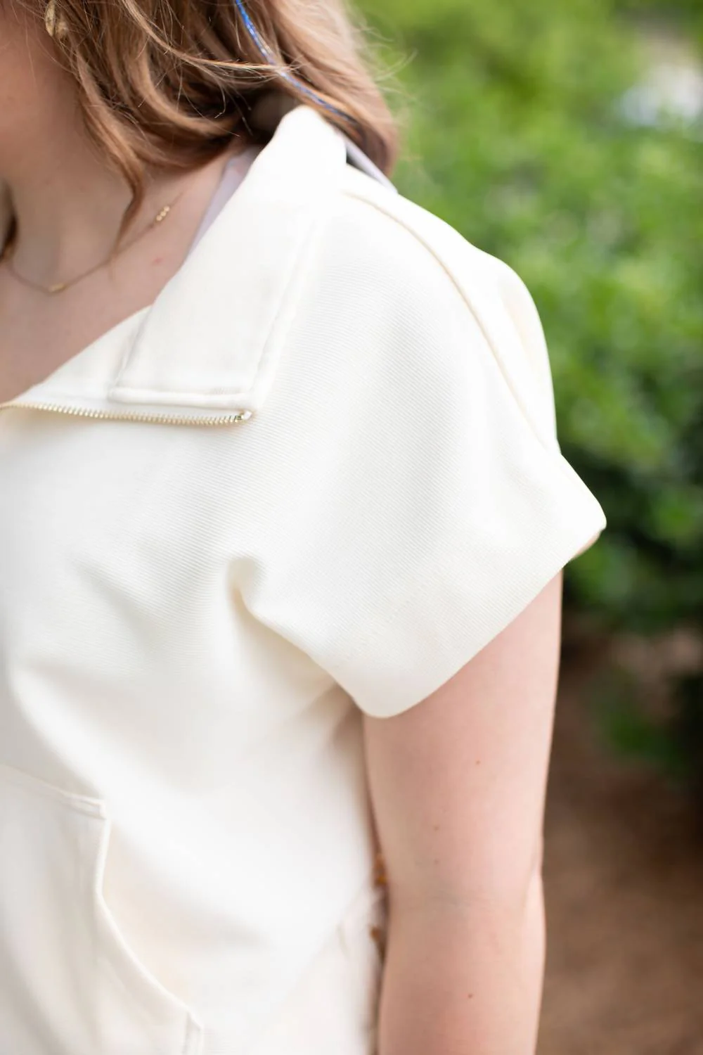Top With Shorts Set In Cream