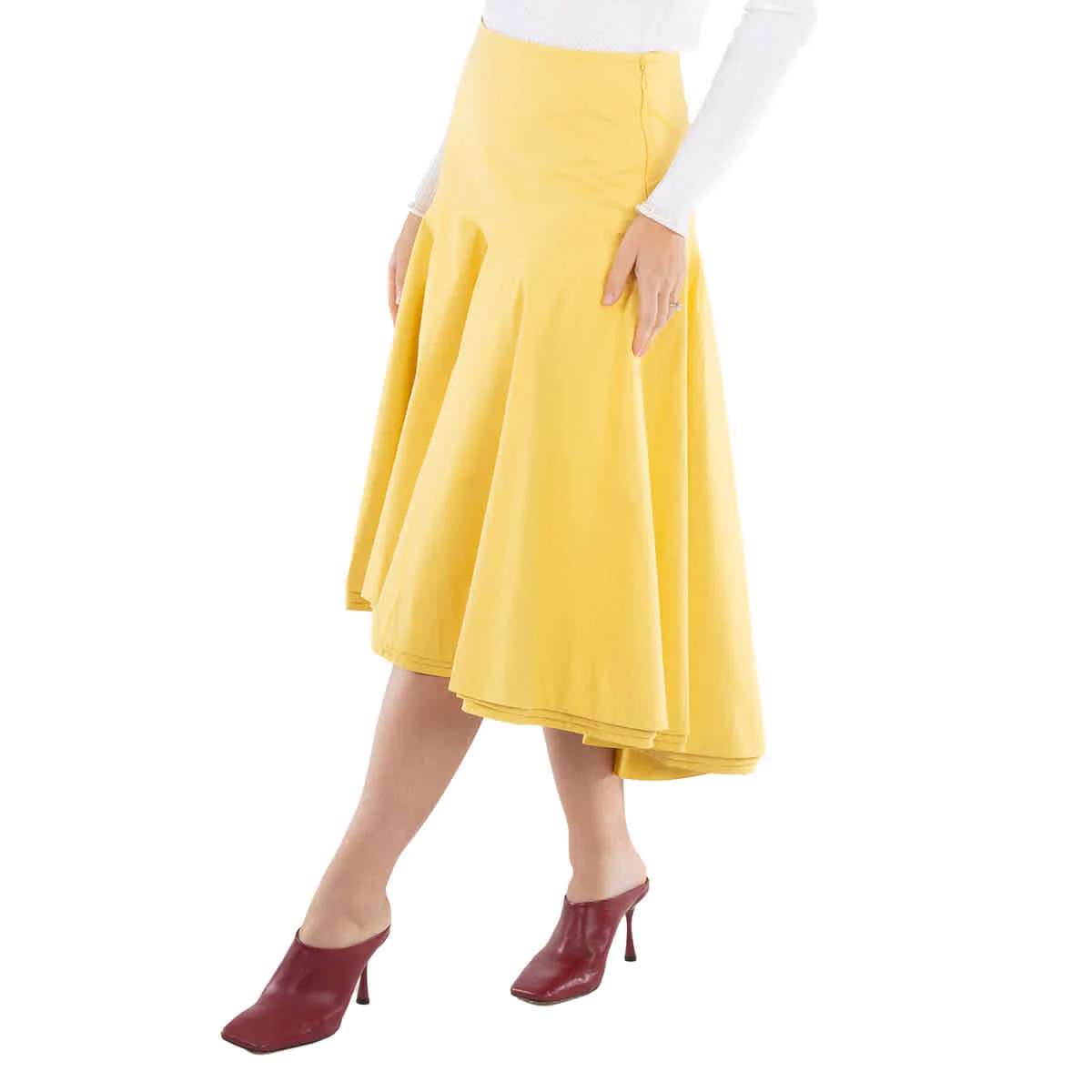 Jil Sander Sunbeam Pleated High-Waist Skirt