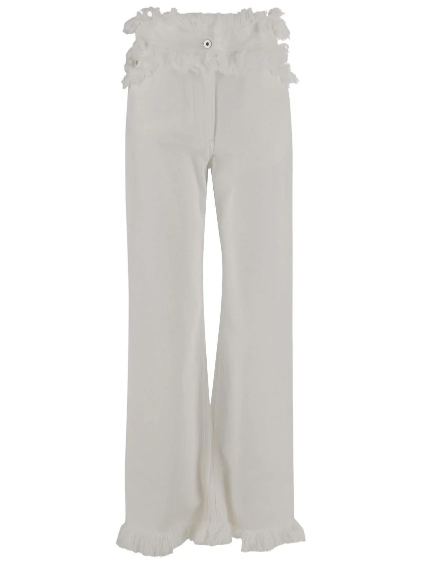 Frayed Cotton Trousers