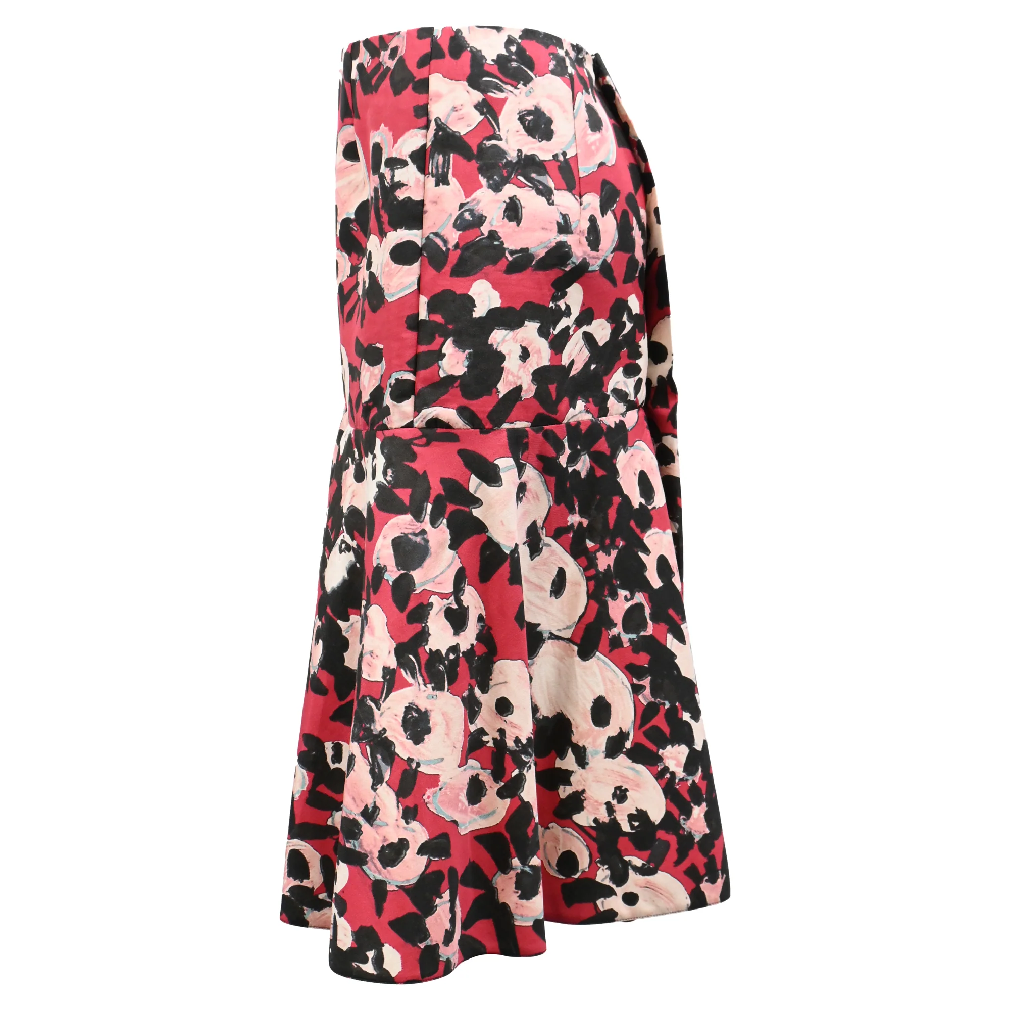 Marni Midi Skirt in Floral Print Cotton