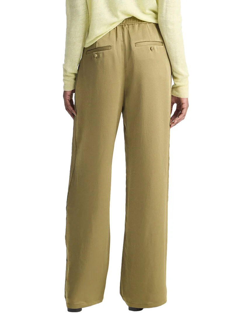 Vince Mid Rise Side Strap Wide Leg Pant