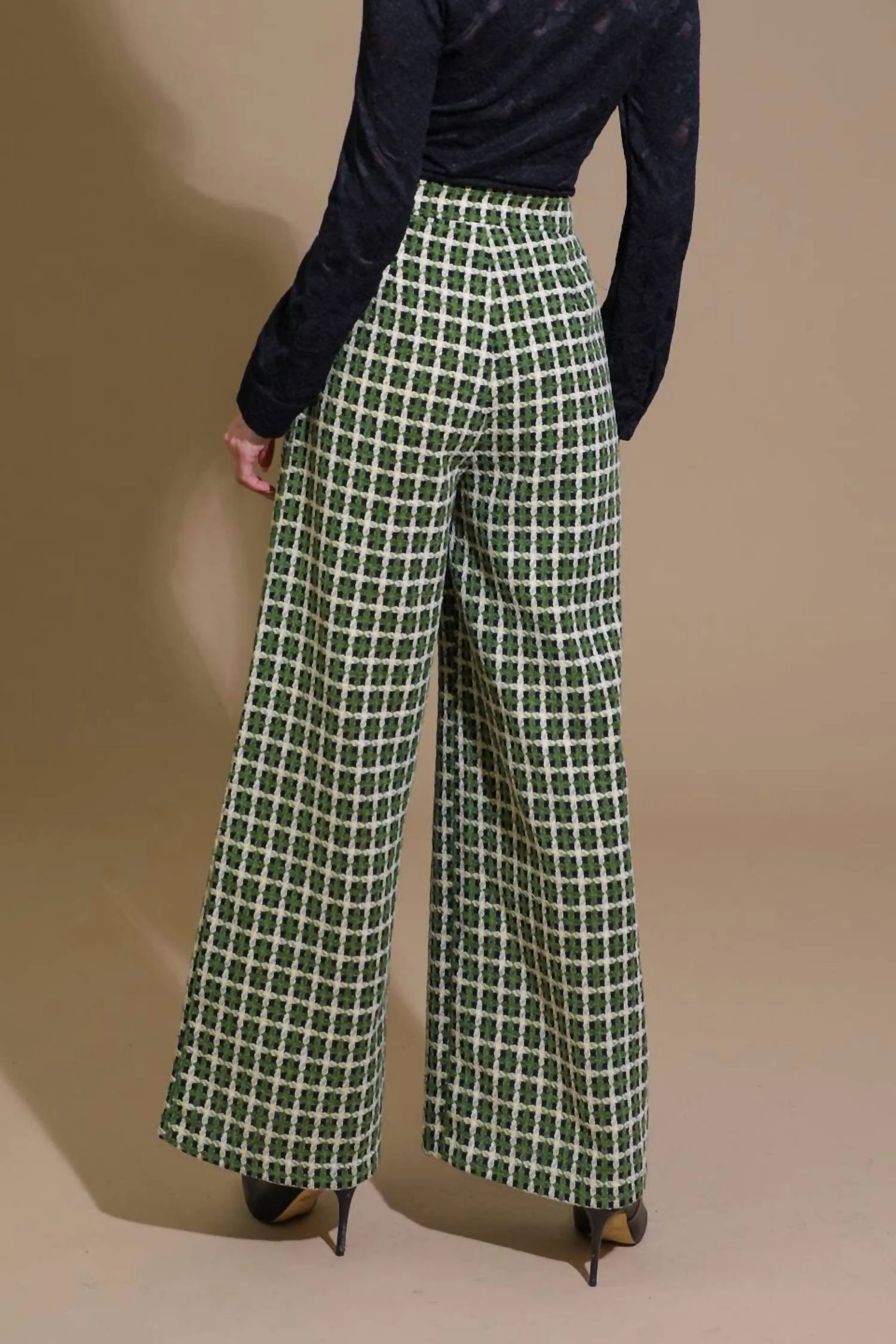 Tweed Pant In Olive