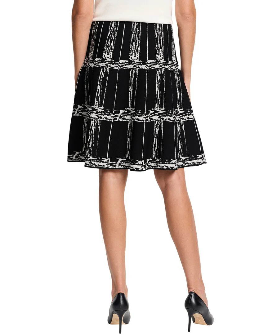 NIC+ZOE Etched Plaid Knit Skirt