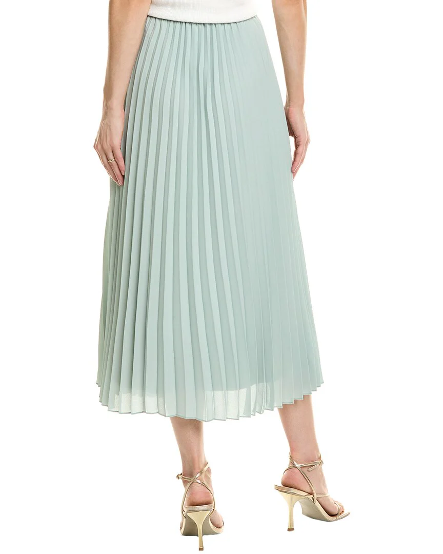 Anne Klein Pull-On Pleated Midi Skirt