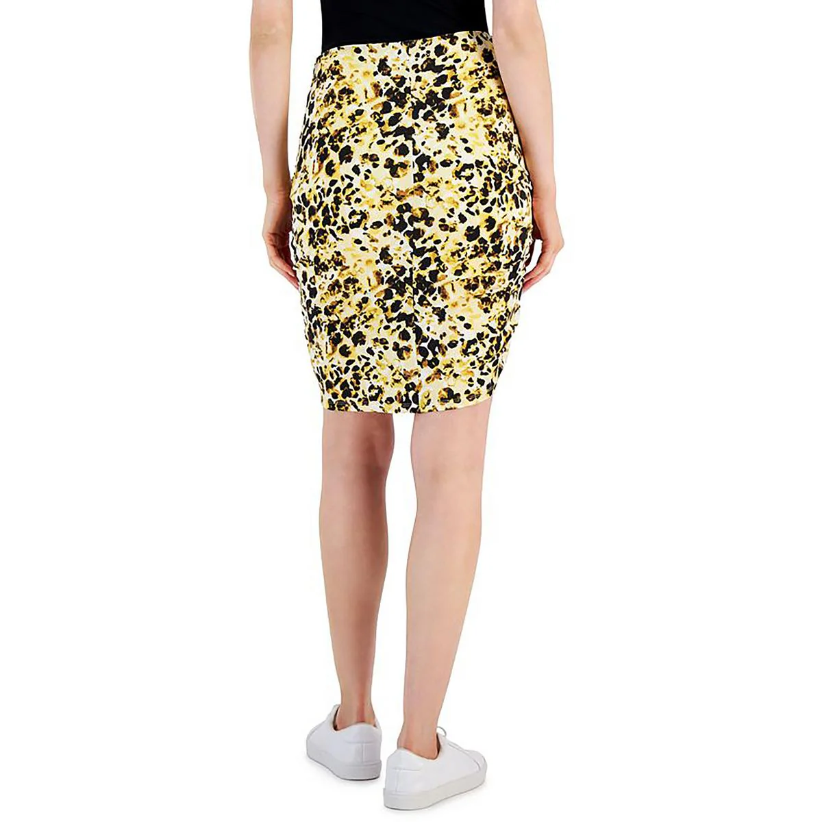 Womens Ruched Above Knee Mini Skirt