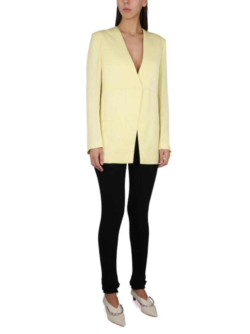 V-Neck Jacket With Concealed Closure