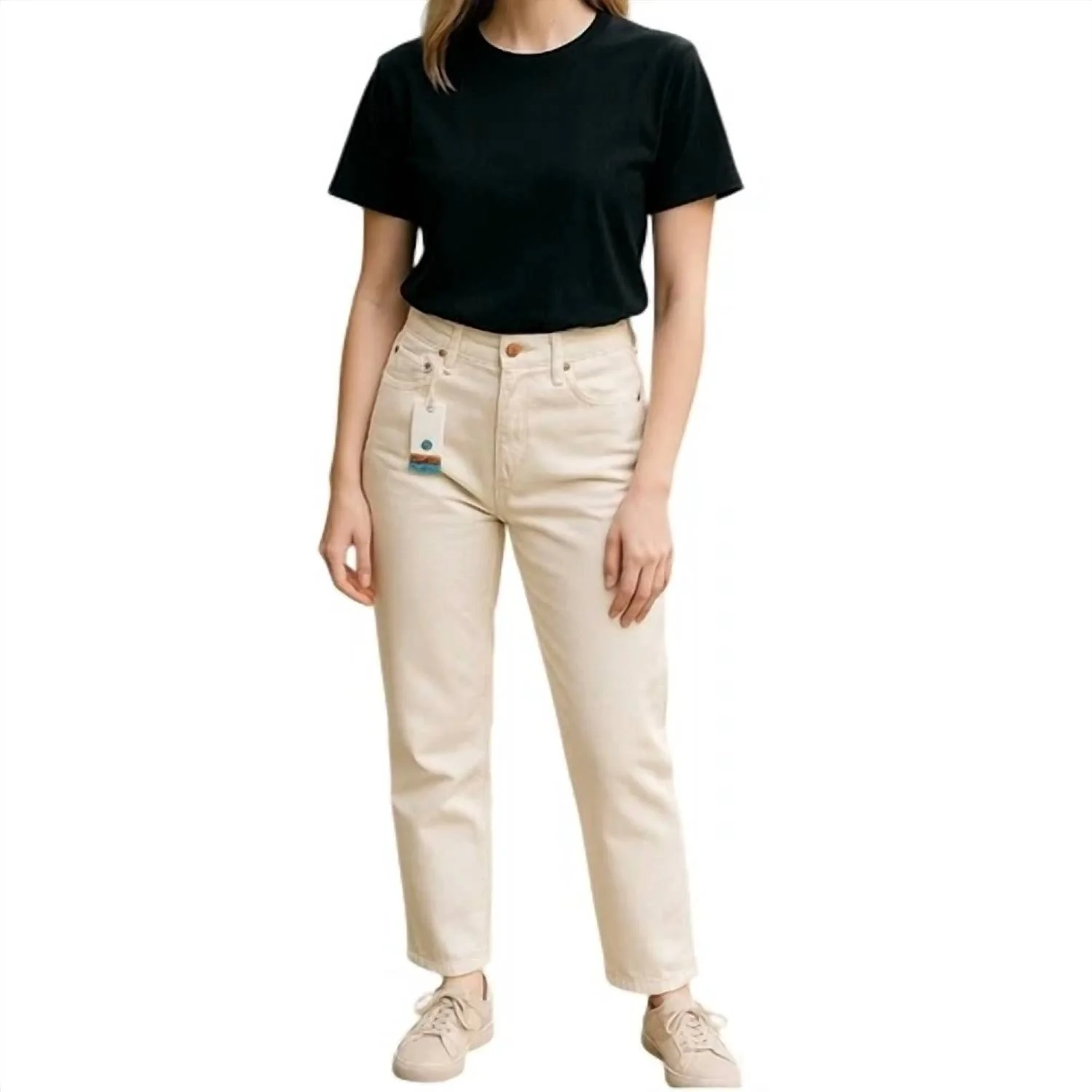 Hype Classic Cropped Jean In Bone