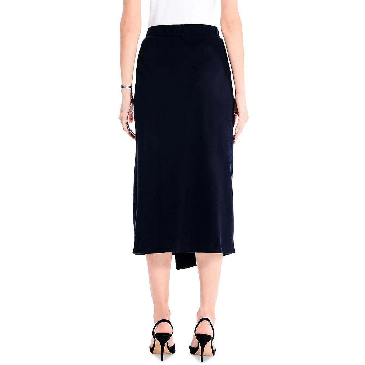 Womens Asymmetrical Office Wrap Skirt