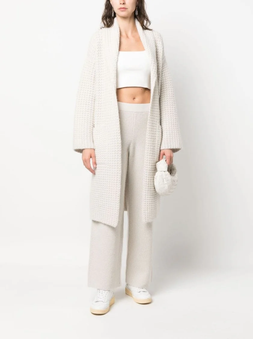 Wide-Leg Trousers In Textured Fabric