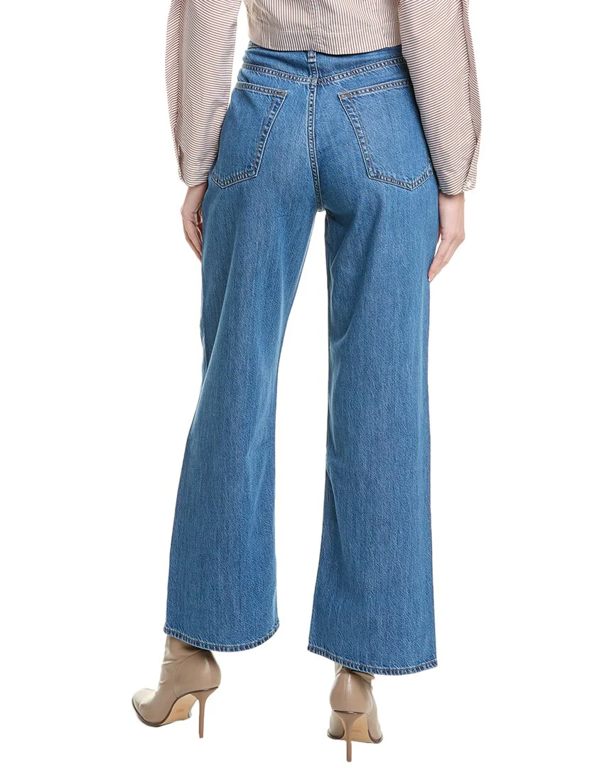 rag & bone Lori Mid-Rise Medium Wash Wide Leg Jean
