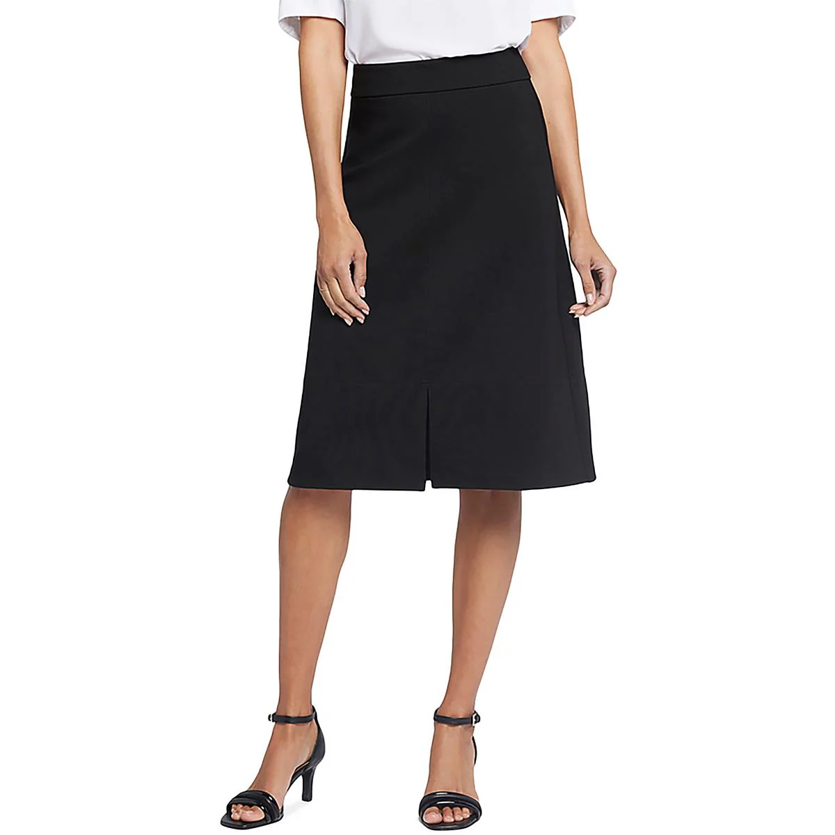 Womens Solid Viscose A-Line Skirt