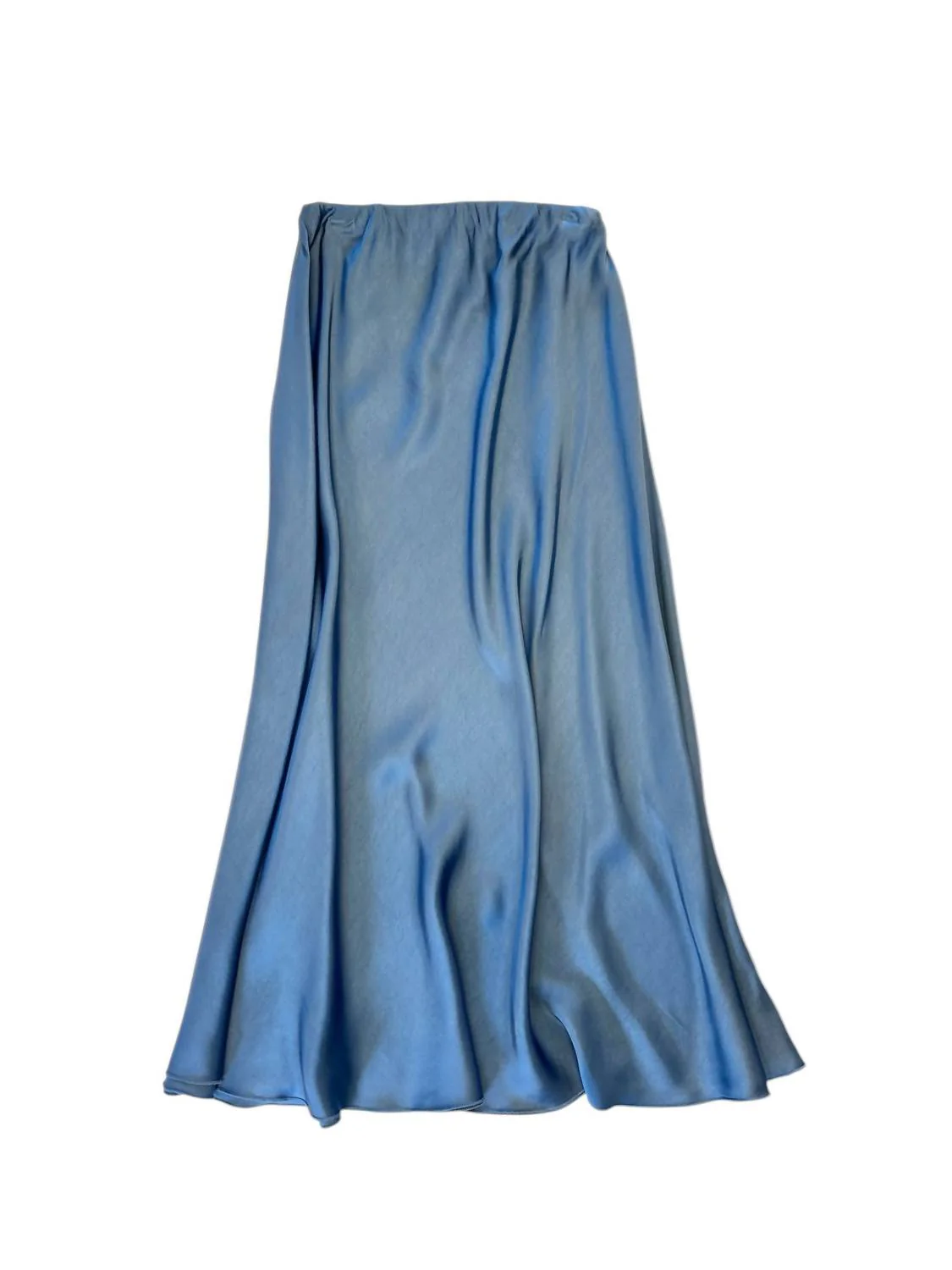 Satin Skirt In Celeste