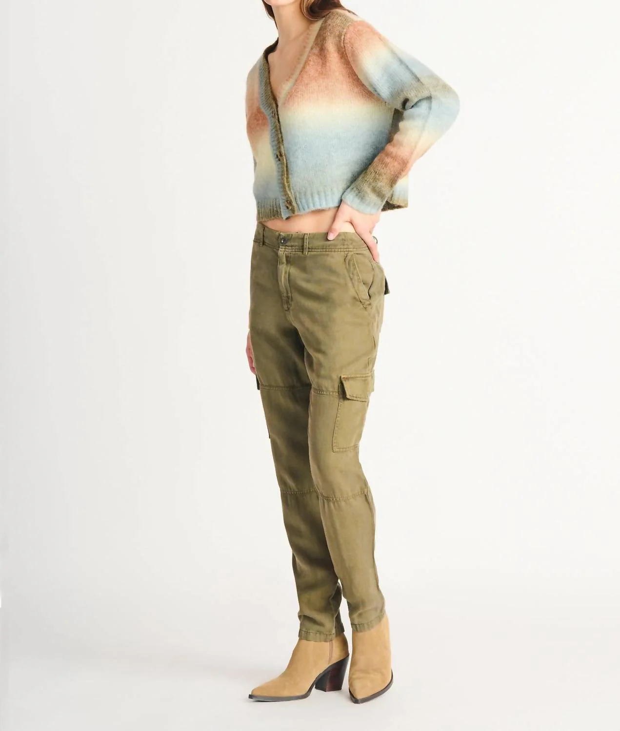 Straight Leg Cargo Pant In Olive