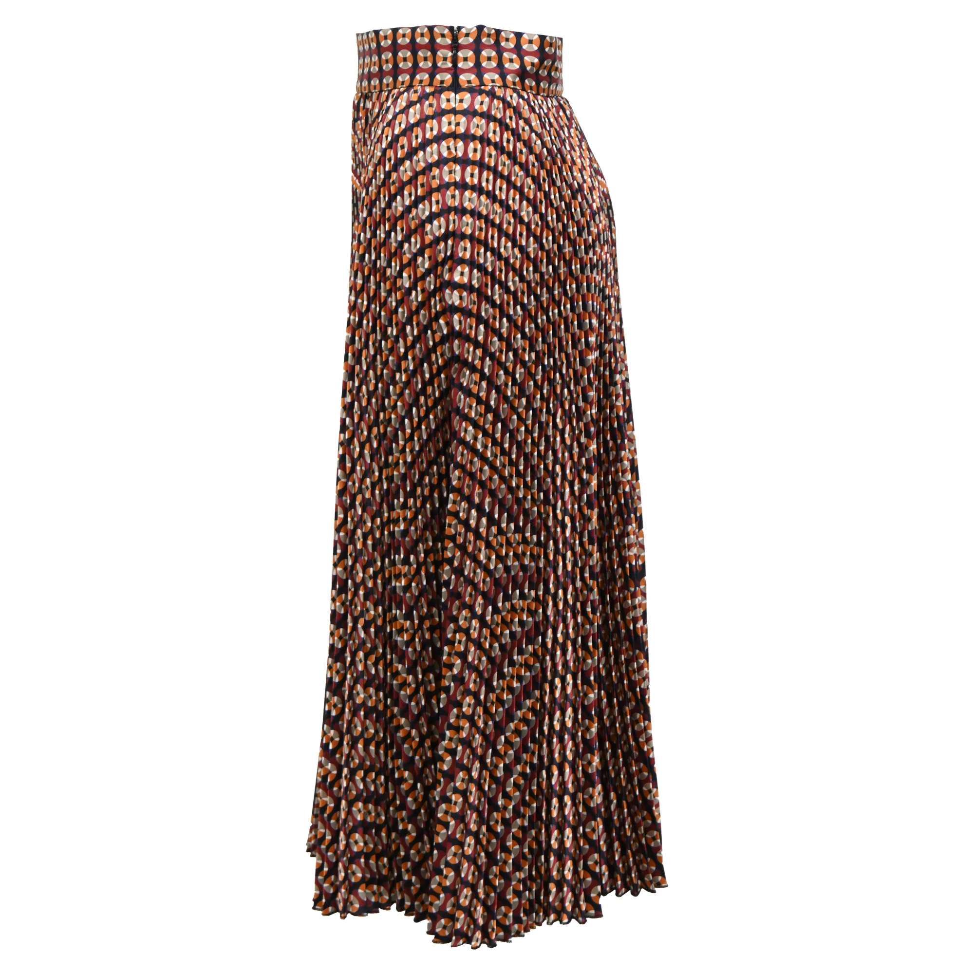 Mulberry Printed Midi Skirt in Multicolor Polyester