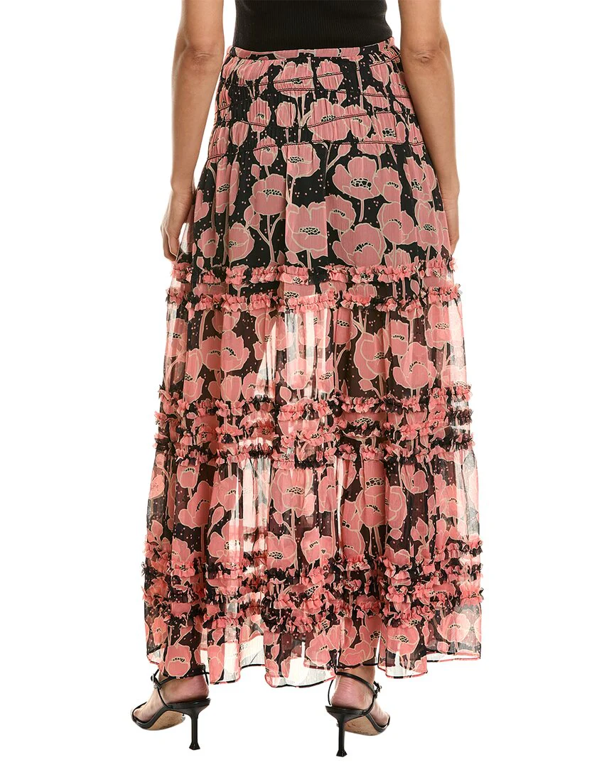 Ted Baker Micro Ruffle Tiered Midi Skirt