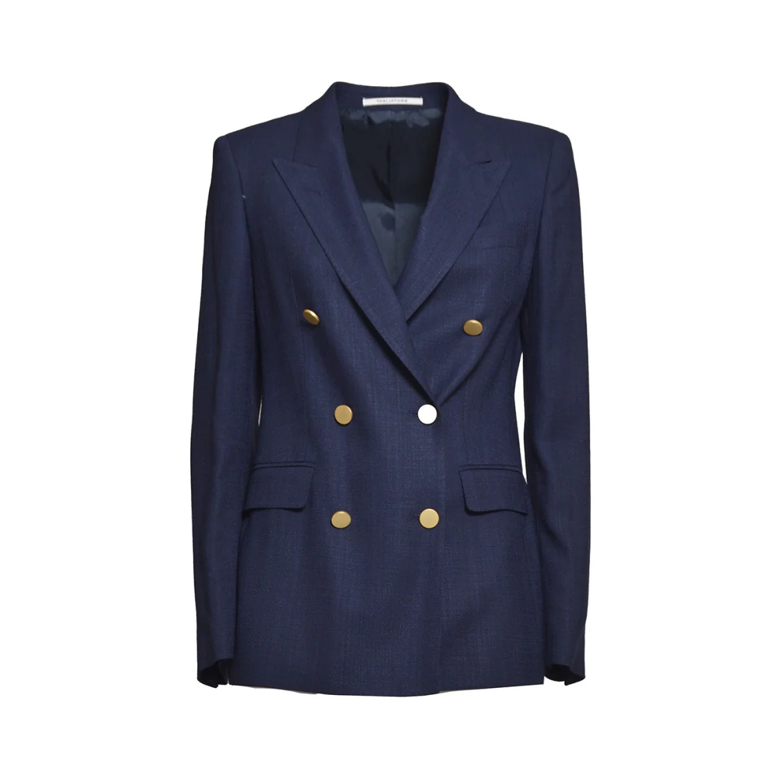 Paris Double Breasted Jacket In Blue Cotton