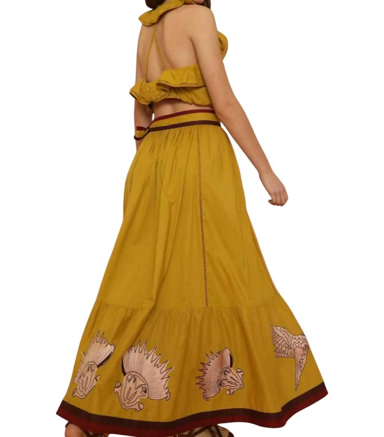 Malibu Maxi Skirt In Hinoki