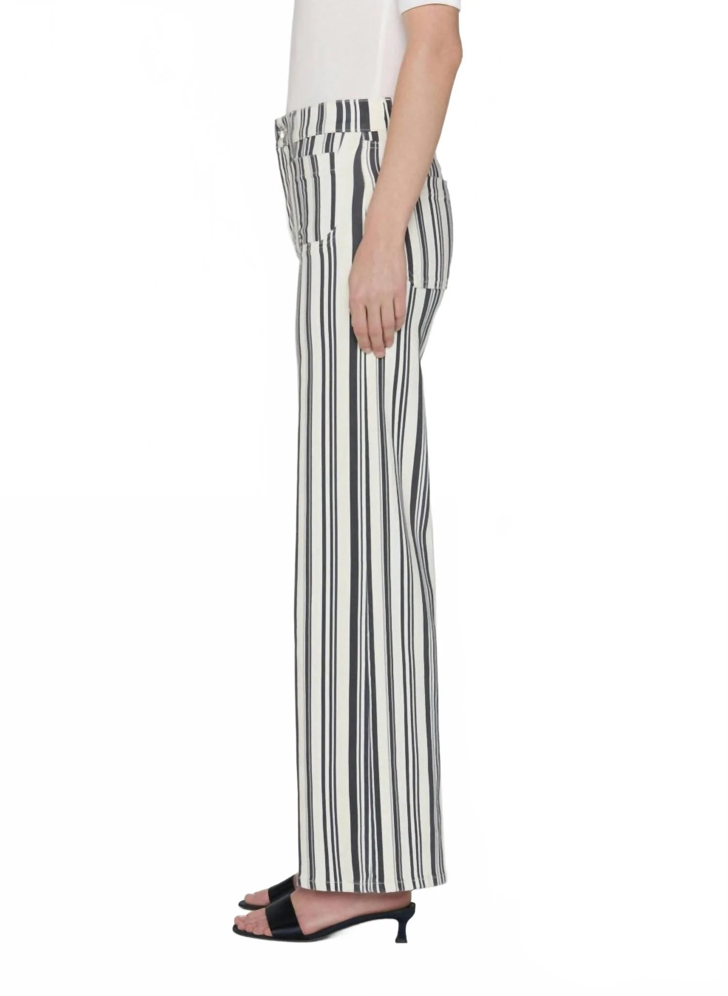 Le Slim Palazzo Modernist Pocket In Navy Stripe