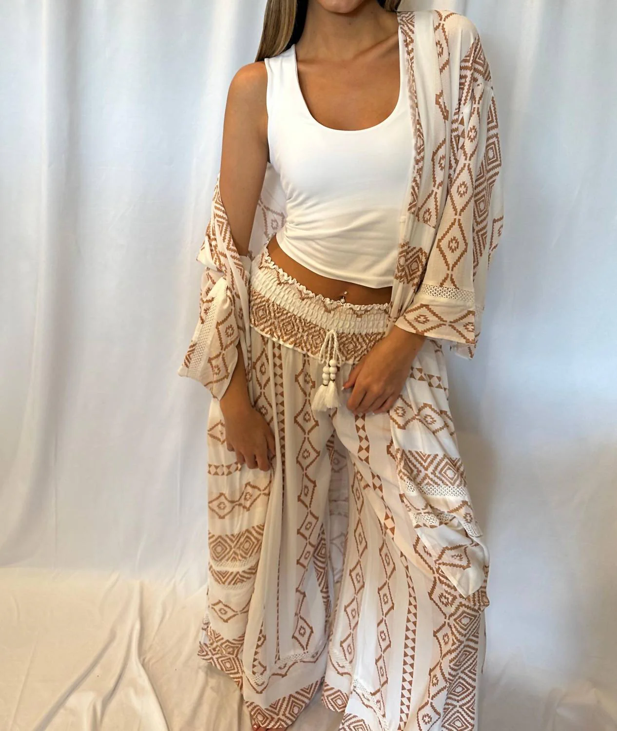 Island Kimono In Caramel